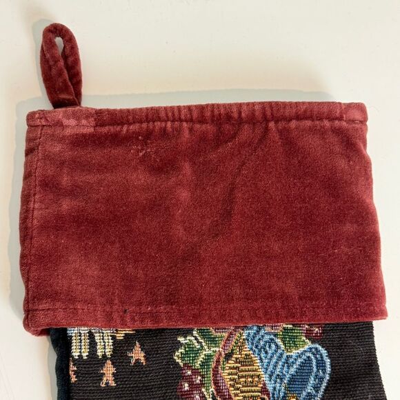 Vintage Tapestry & Velvet Christmas Stocking - Picture 4 of 9